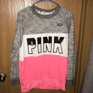 PINK colorblock crew